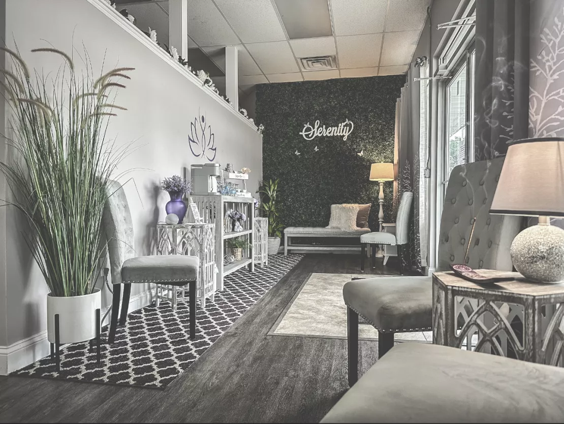 Clean, professional medical spa treatment room with neutral tones at Self Serenity Wellness Spa, LLC in Providence